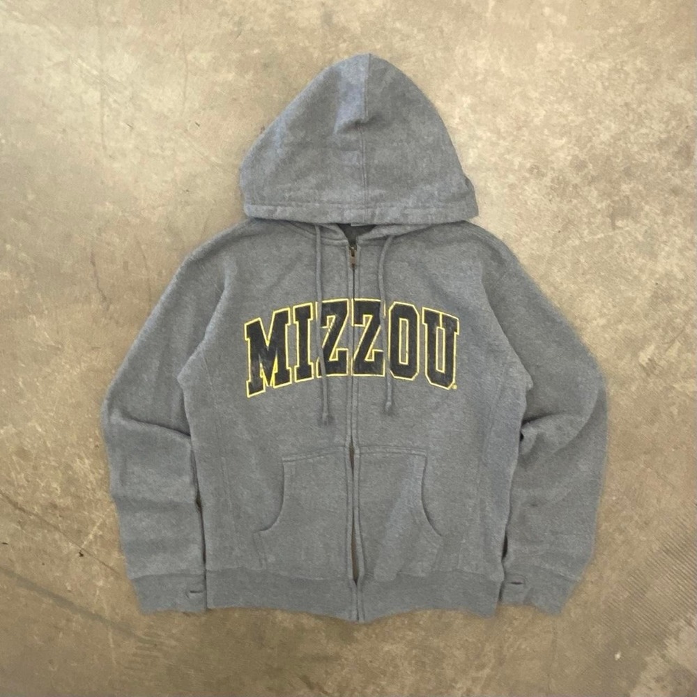 Vintage University of Missouri Mizzou 2000s Full Zip Hoodie College Size Small